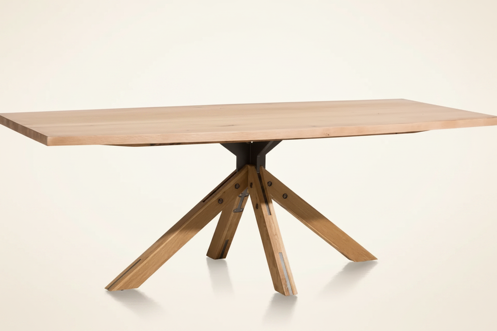 Eettafel crème vooraanzicht
