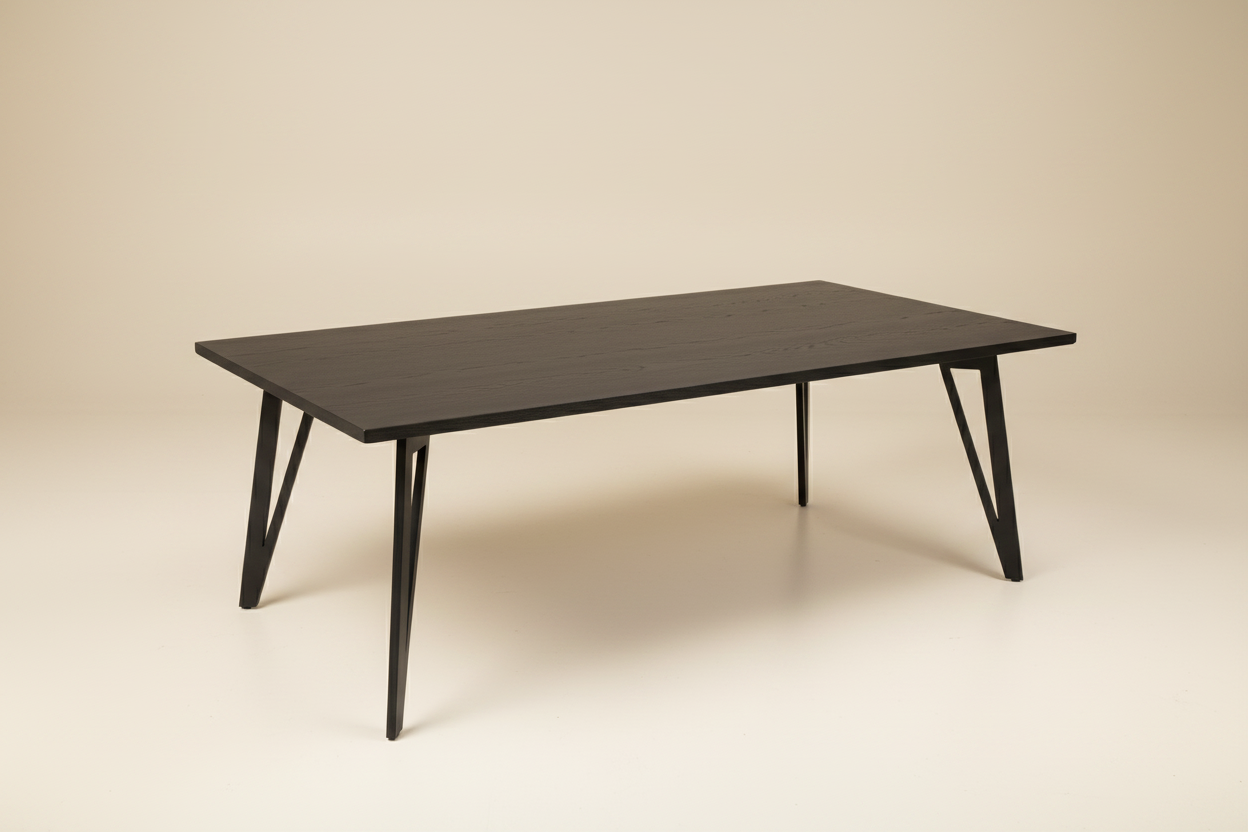 Montpellier eettafel — crème sweep vooraanzicht
