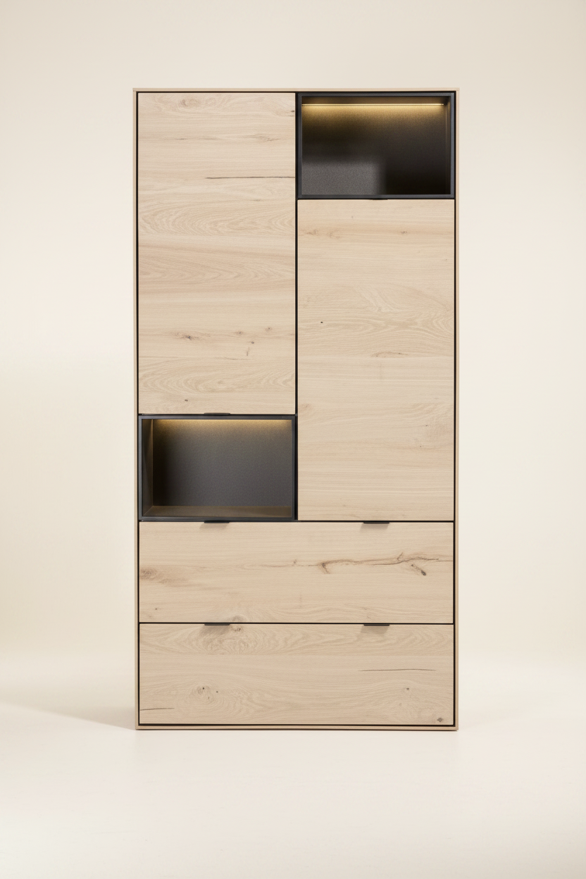 Highboard naturel sweep zonder deco