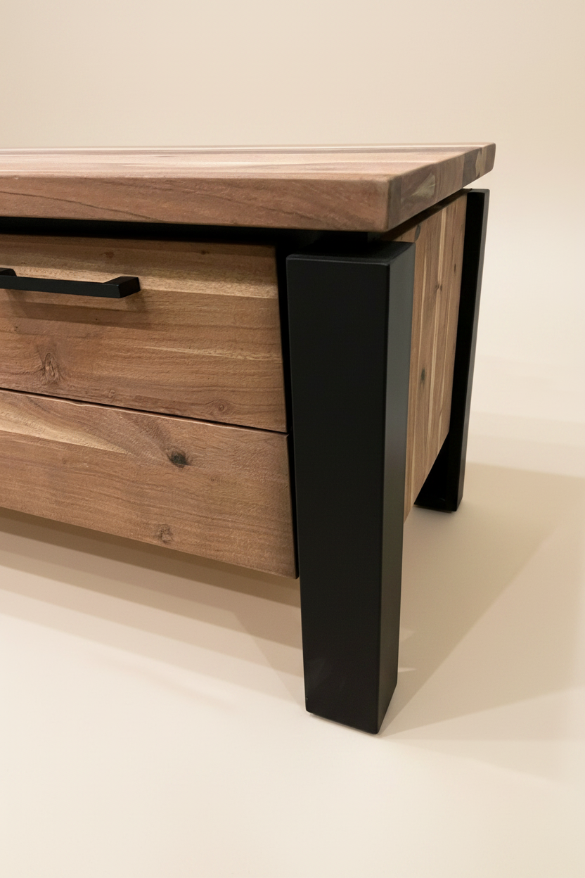 Charleston TV-meubel – detail hoek crème sweep