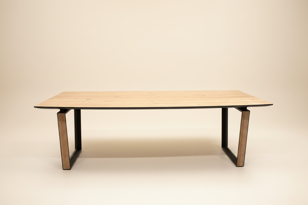 Darwin eettafel — crème sweep vooraanzicht