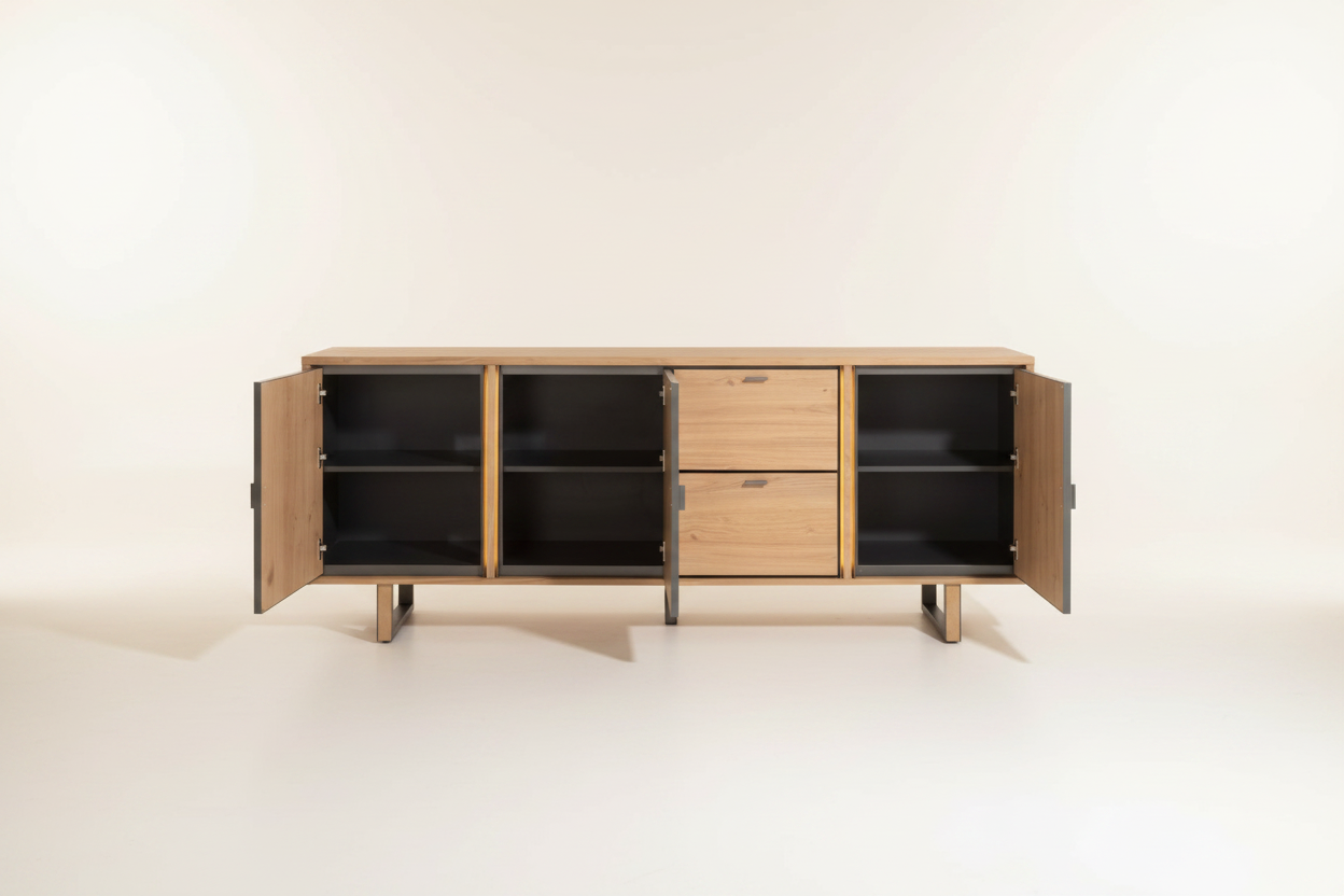 Shimanto Dressoir Naturel - Open deuren