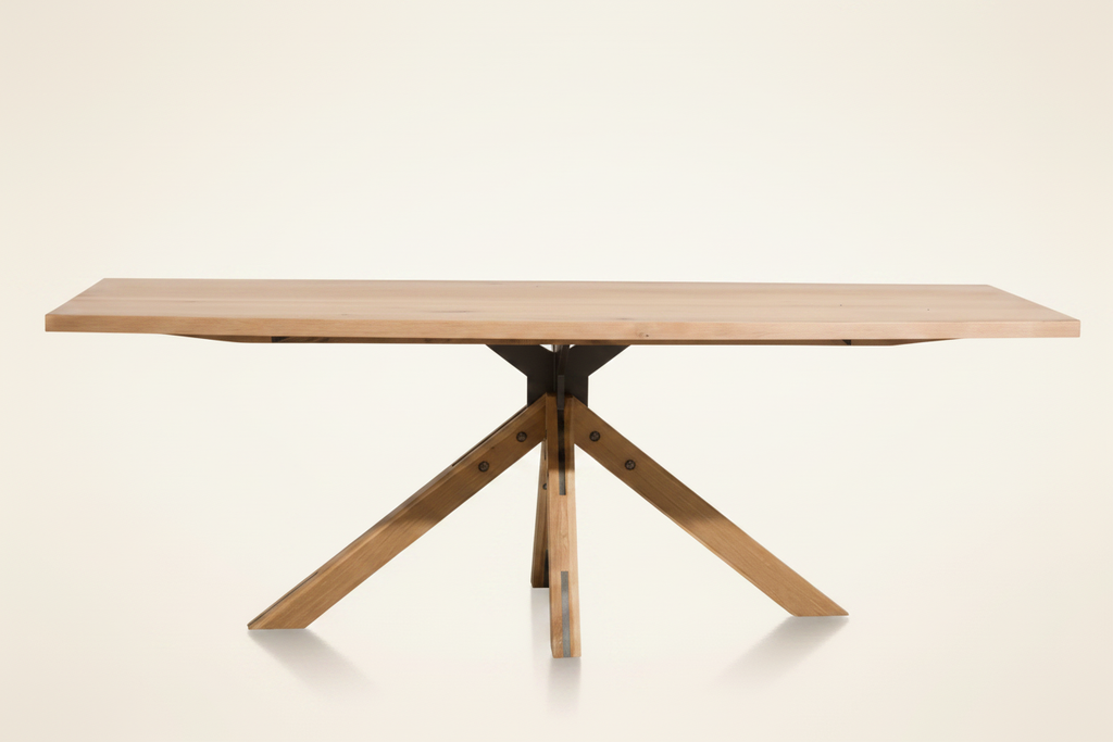 Eettafel crème vooraanzicht rechter tafel