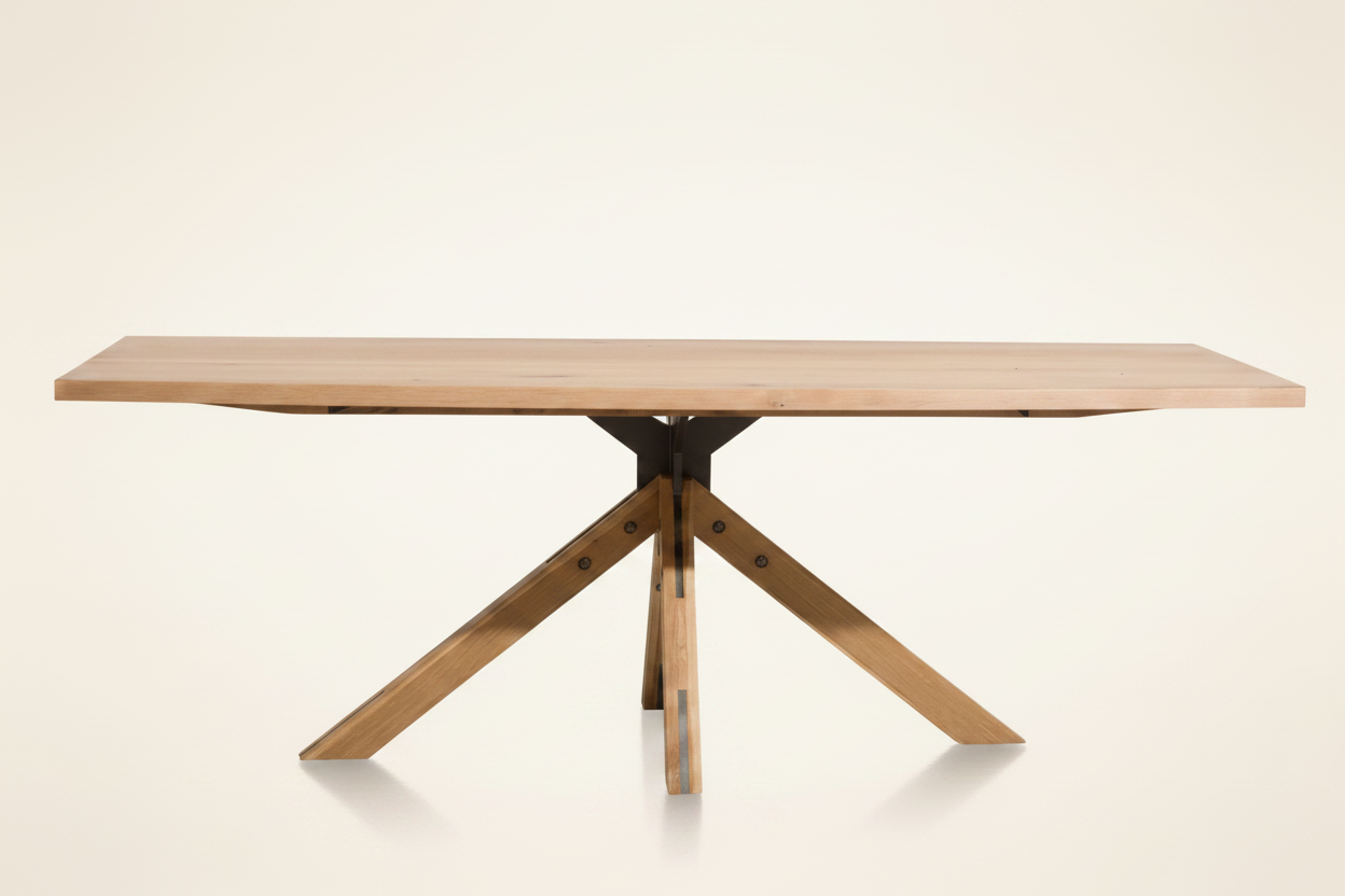Eettafel crème vooraanzicht rechter tafel
