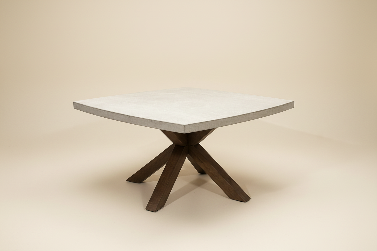 Maestro eettafel crème sweep hoekperspectief