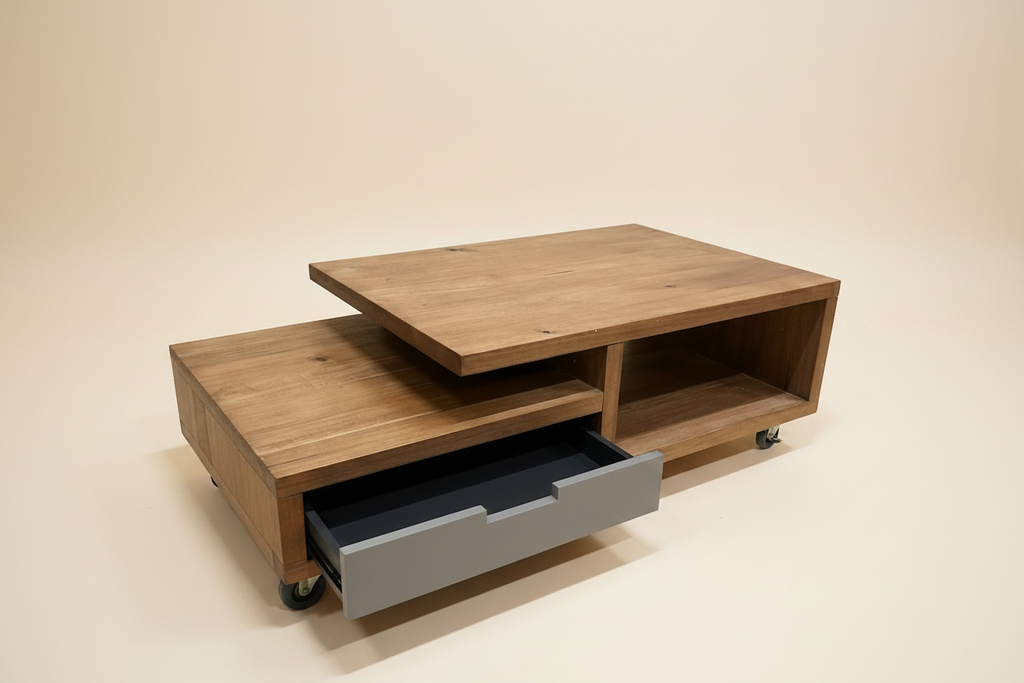 Box Salontafel – lade open crème sweep