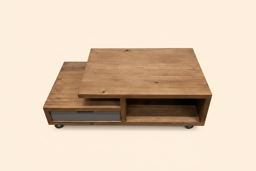 Box Salontafel – bovenaanzicht crème sweep