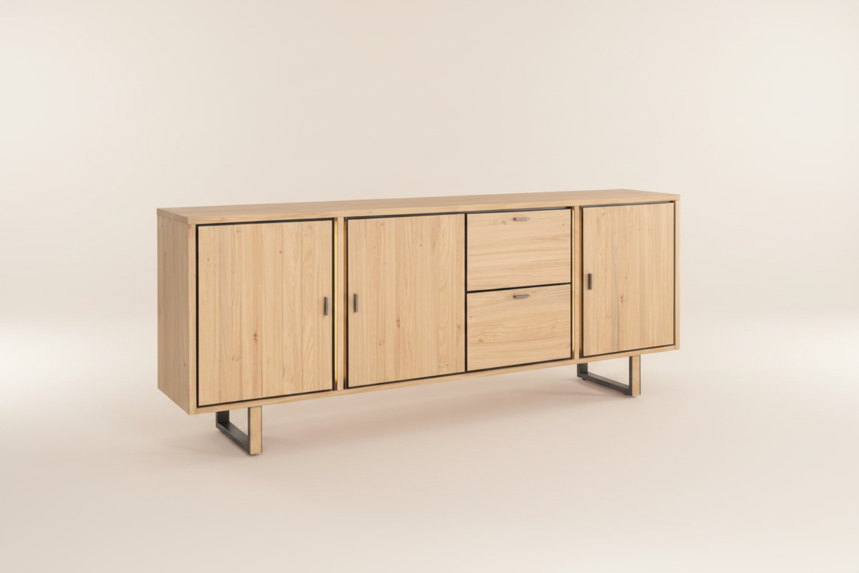 Shimanto Dressoir Naturel - Hoekopname