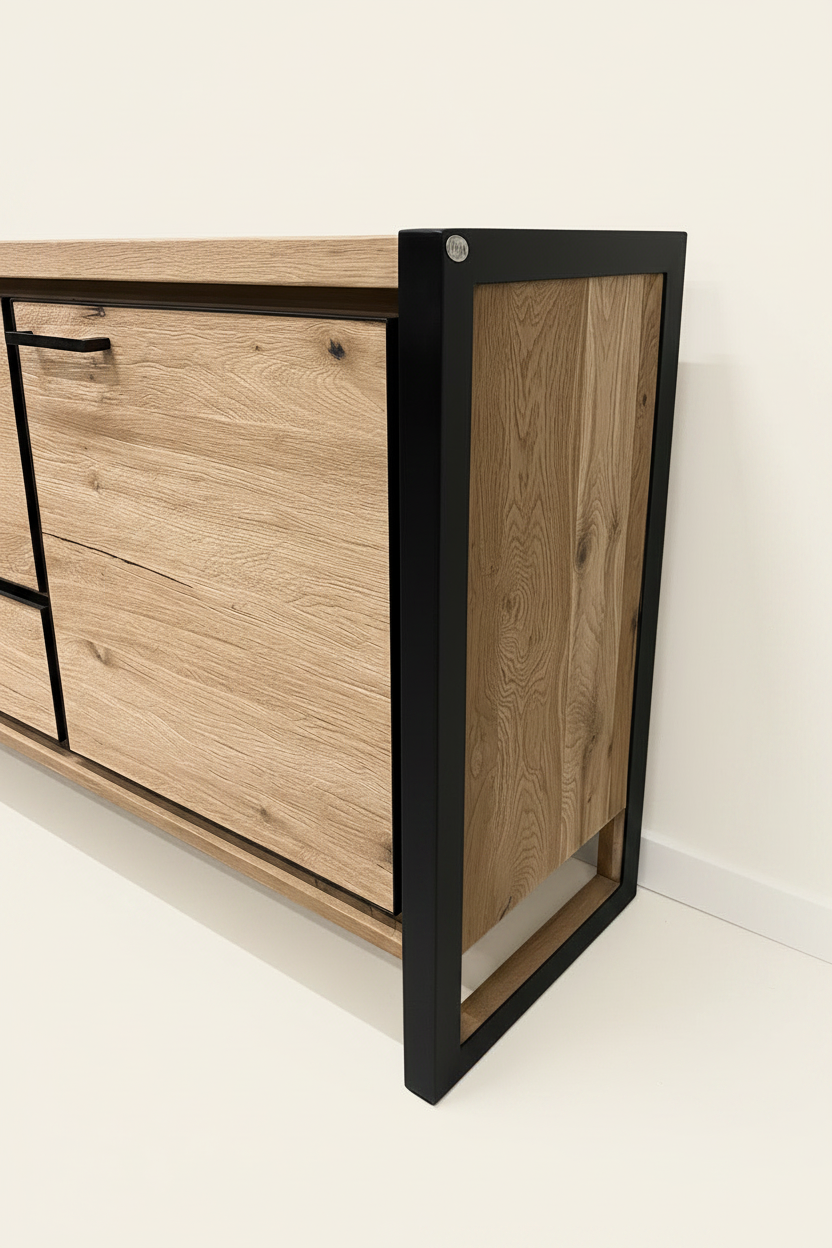 Dressoir 210cm - Zijaanzicht detail