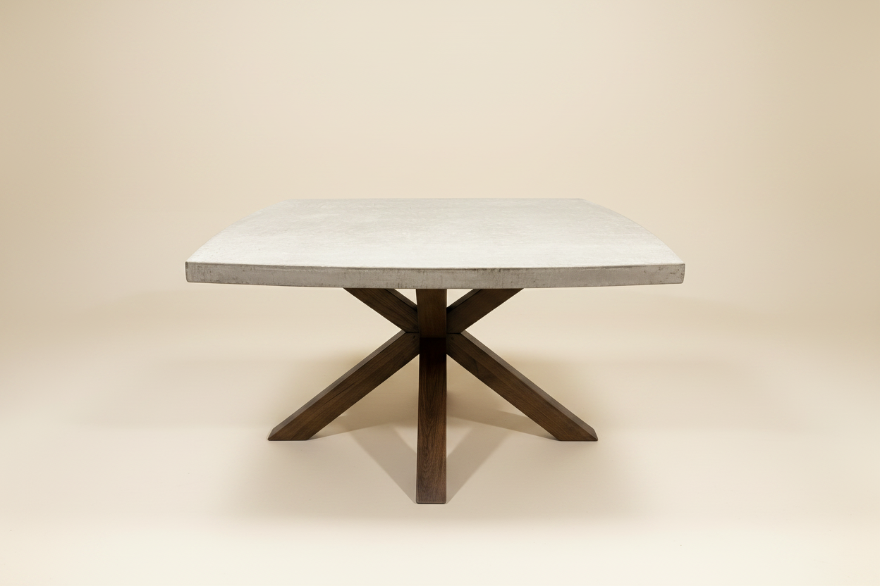 Maestro eettafel crème sweep vooraanzicht
