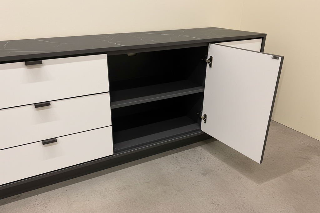 Bogota dressoir deur open betonlook