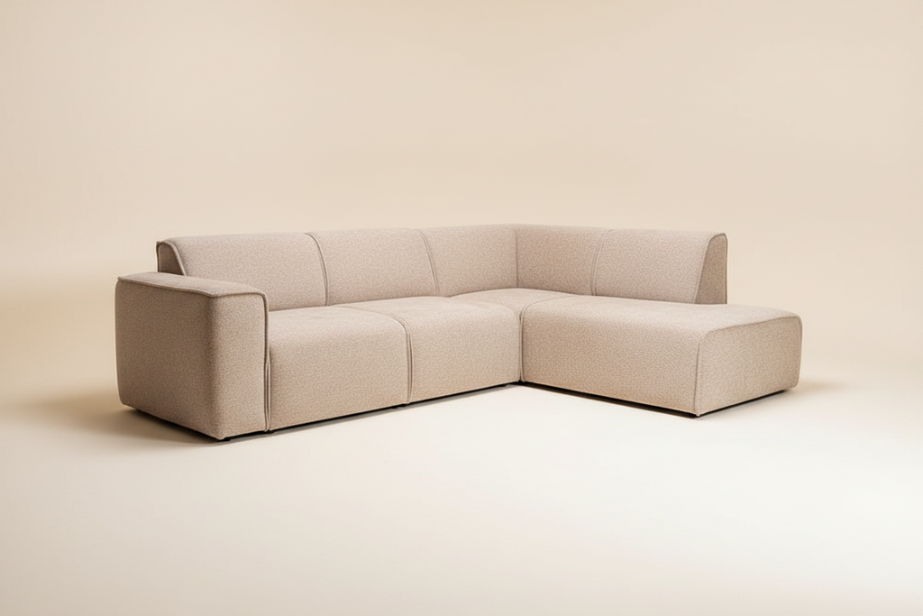 Hoekbank Billund – crème sweep achtergrond