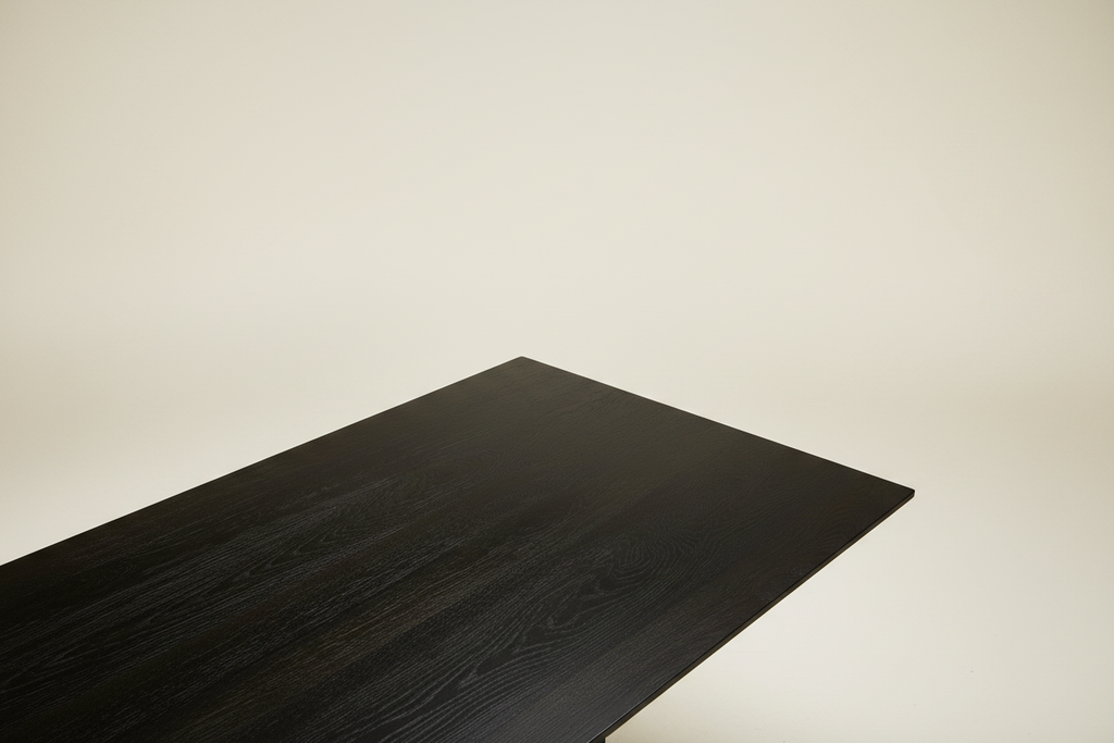 Montpellier eettafel — crème sweep blad detail